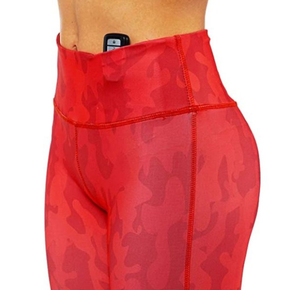 Camouflage Yoga leggings capri V shaped back - Picture 3 of 6